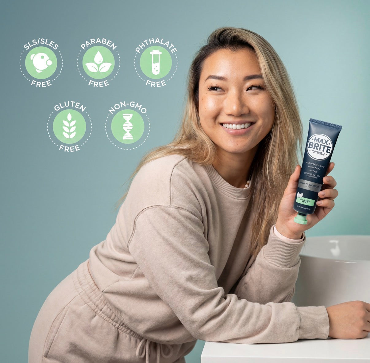 nHAp Glacier Mint Toothpaste