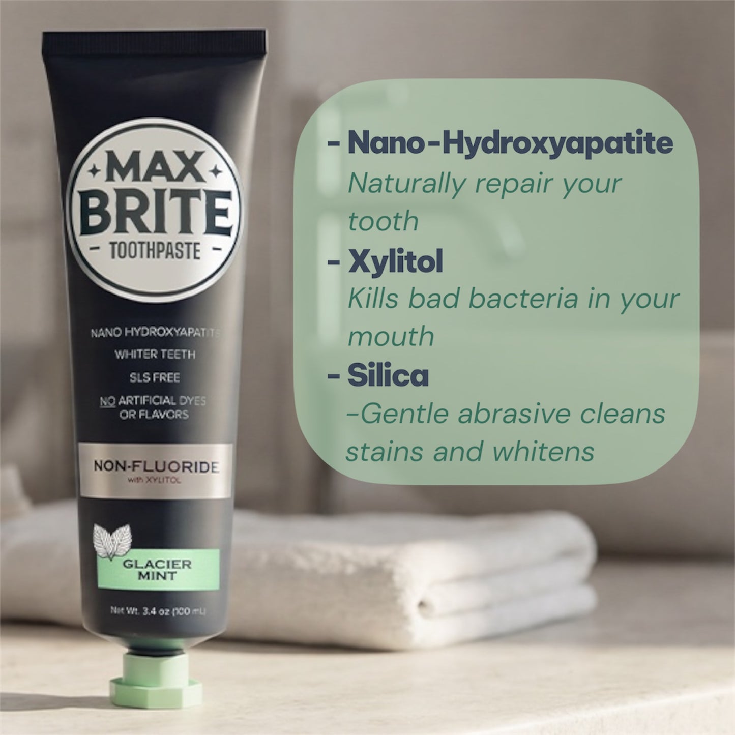 nHAp Glacier Mint Toothpaste